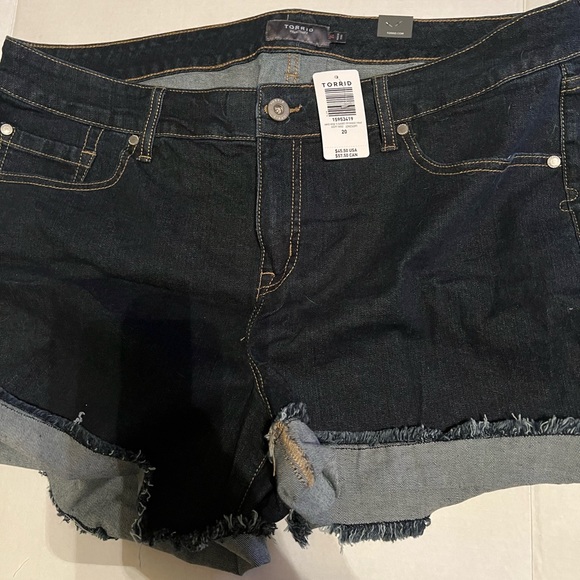 Mid-Rise Midi Short - Vintage Stretch Dark Wash - Picture 1 of 2